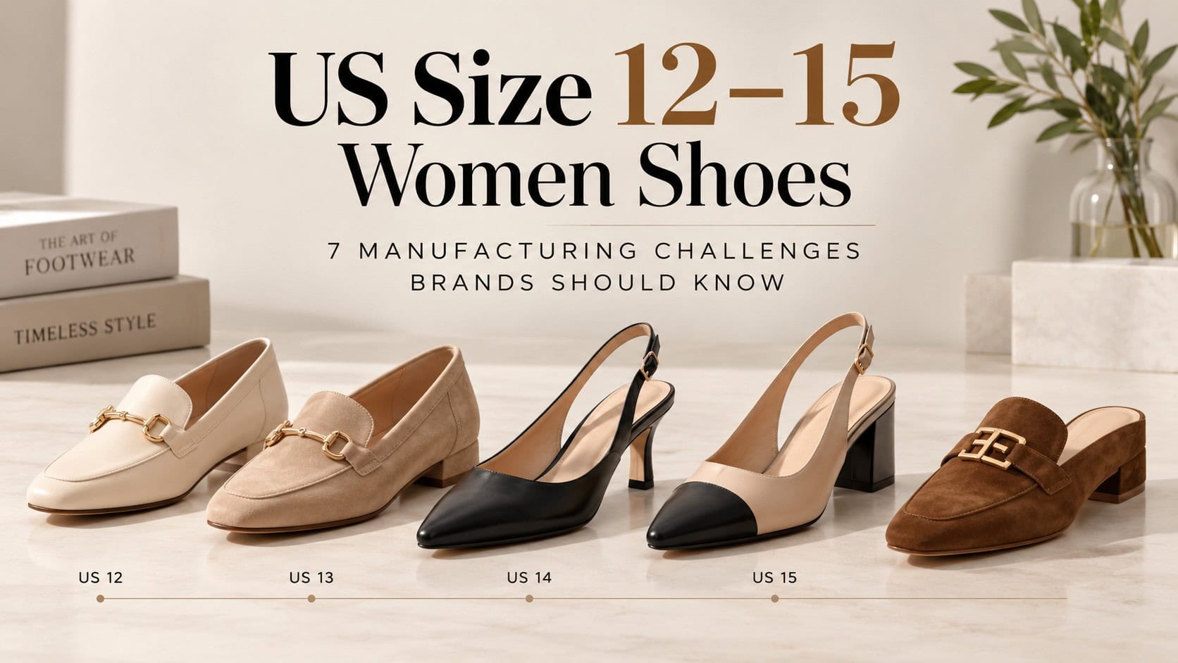 US Size 12–15 Women Shoes Manufacturing for Extended Sizes